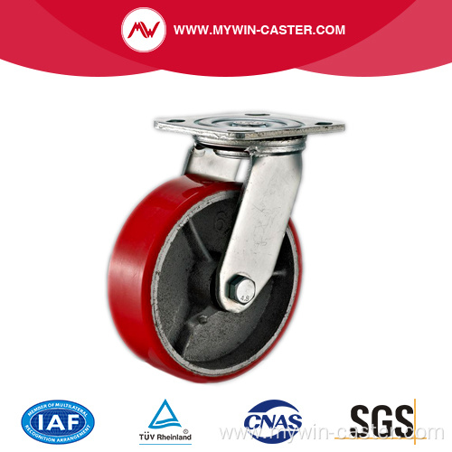 8'' Swivel Heavy Duty PU Industrial Caster with Iron Core